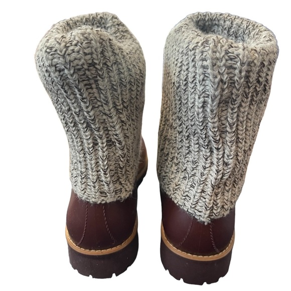 BERNARDO Brown leather boots with sweater top Size 9 - Picture 4 of 7